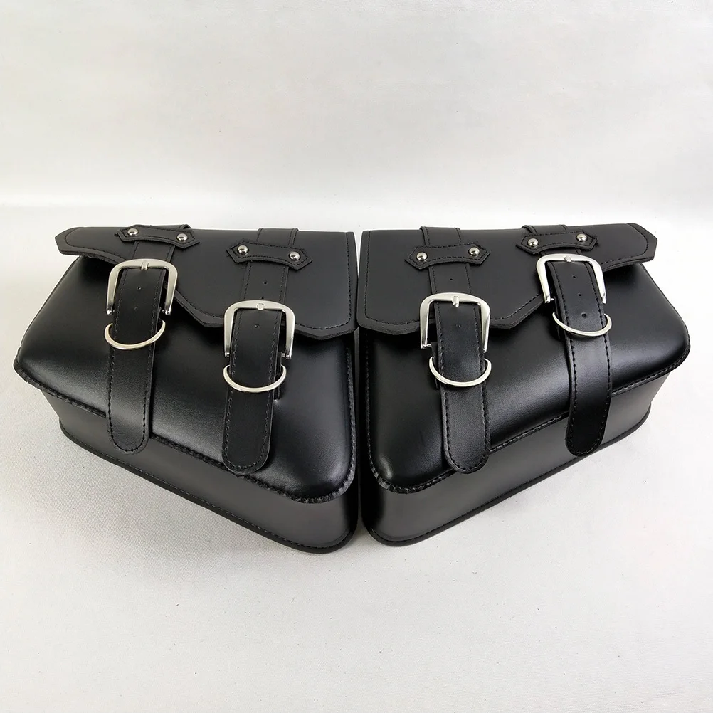 

1 Pair Motorcycle Hanging Bag Black PU Waterproof Saddlebag Storage Bag for Motorbike Tool Electric Bike Accessories