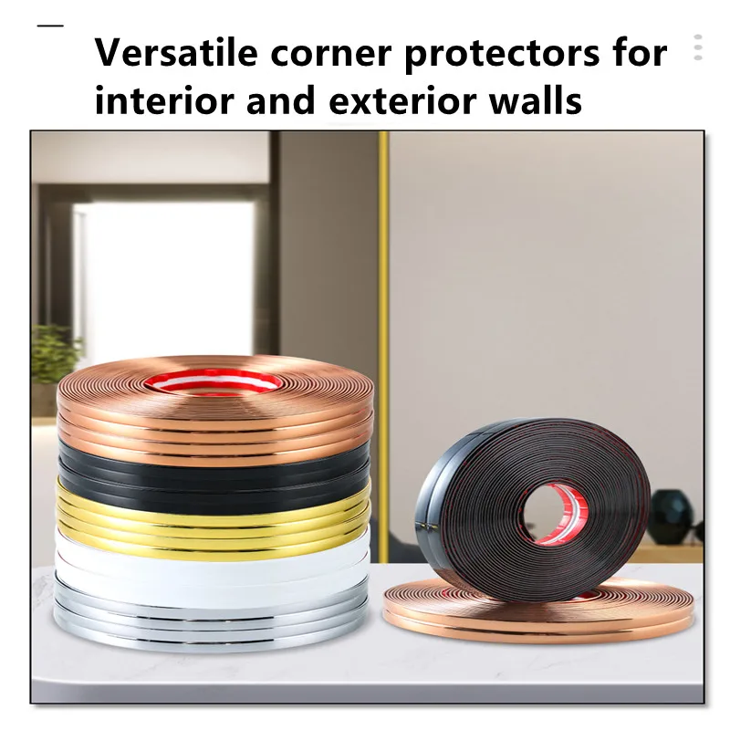 Self adhesive anti-collision wall corner protection strip PVC silicone decorative corner wall edge ceramic tile wall right angle