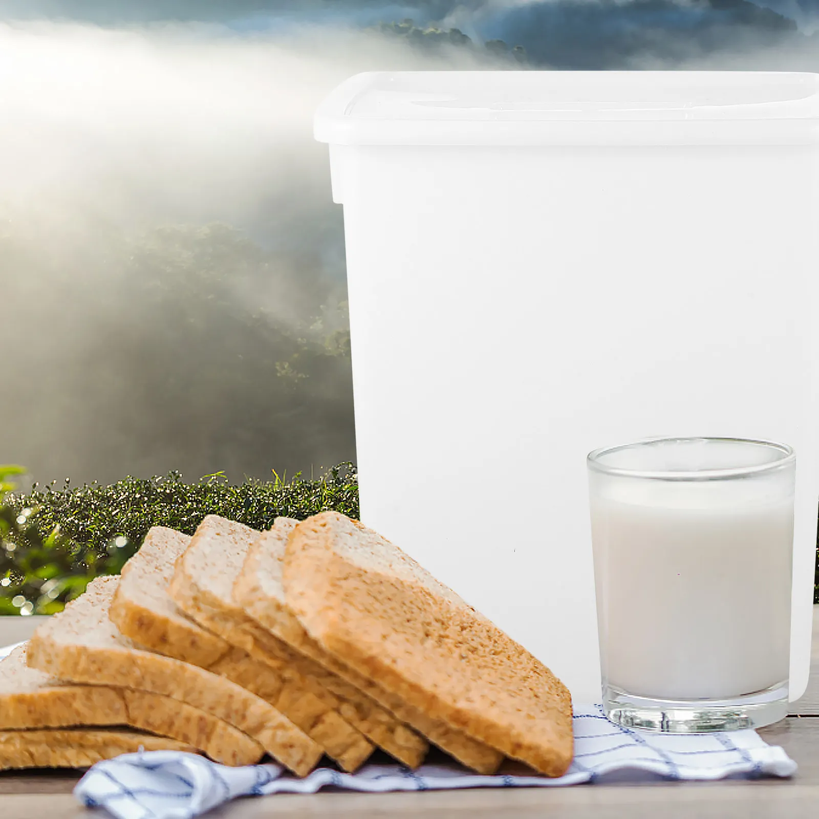

White Thickened Plastic Water Bucket Food Safe PP Material Smooth Interior Anti Fall Wear Resistant Kitchen Storage Holder