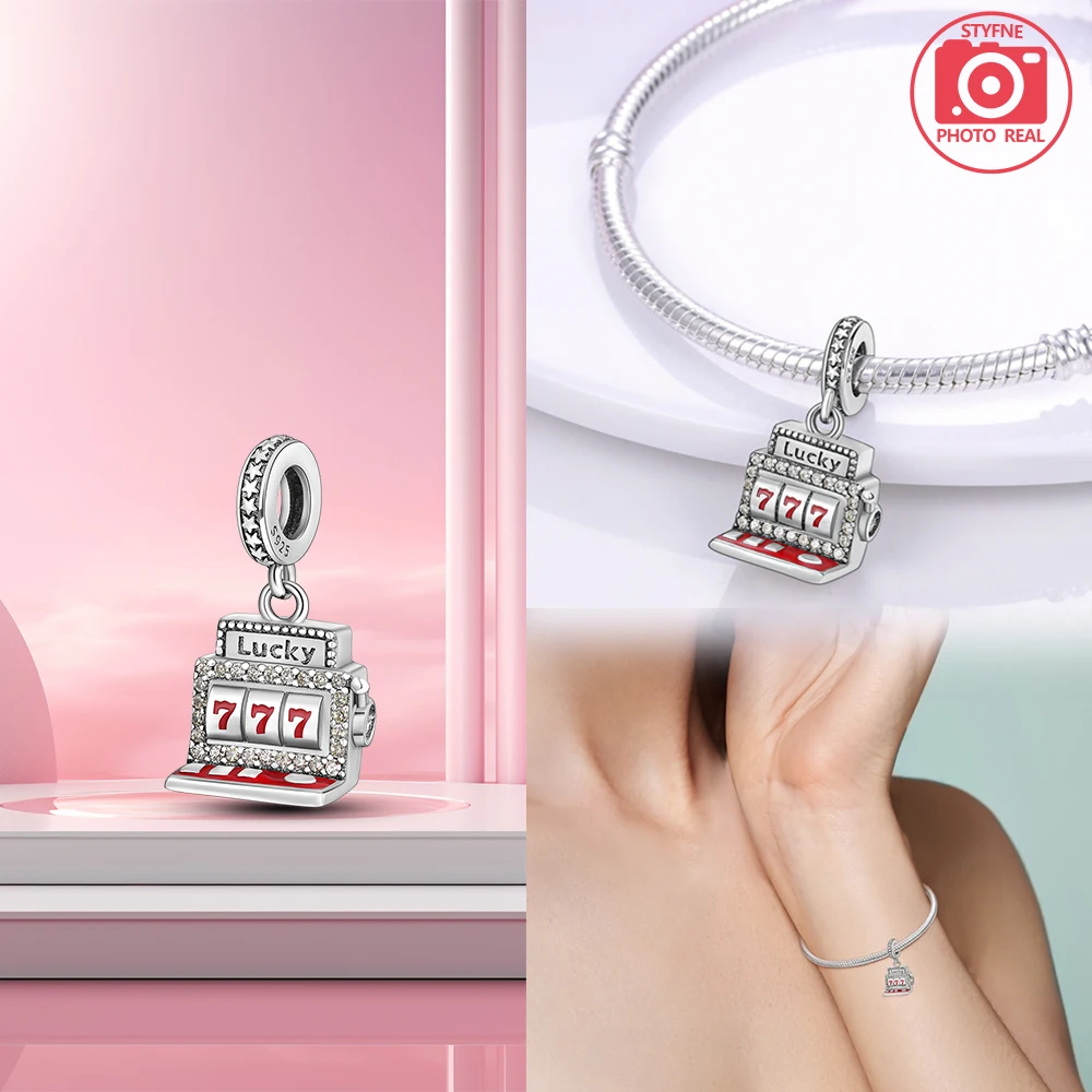 Poker Colour Pendant Silver Plated For Charms Silver Plated Original Bracelet for Jewelry Making