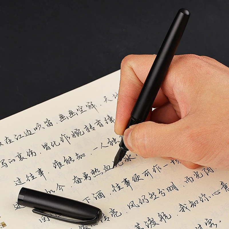 Custom Personalized Engraving Fountain Pen Stationery And Office Black Metal Student For Writing Teacher Gift Luxury School