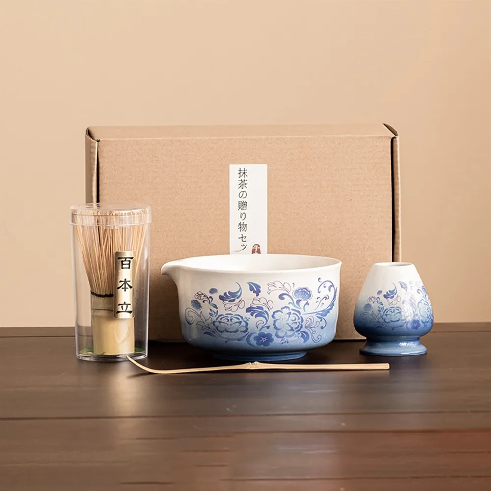 4 шт., бамбуковый керамический японский чайный сервиз матча, пищевой многоразовый кисть для перемешивания матча, безопасный венчик для зеленого чая 4 шт., бамбуковый керамический японский чайный сервиз матча, пищевой многоразовый кисть для перемешивания матча, безопасный венчик для зеленого чая