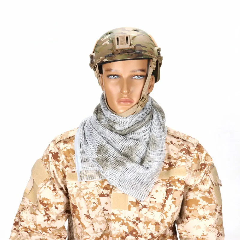 Men Scarves Arab Tactical Desert Shawl Breathable Shawls Net Cloth Scarf US Soldiers Combat Camouflage Scarves