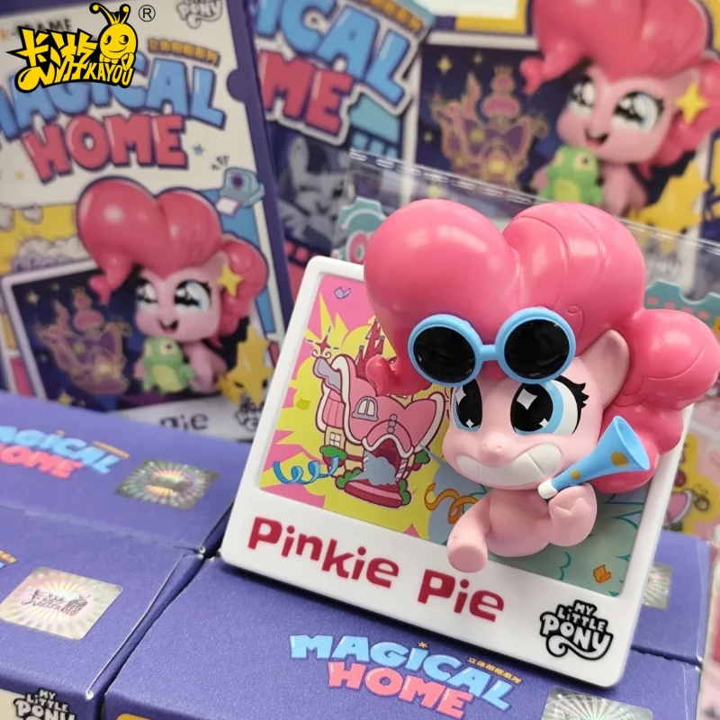 

New KAYOU Kawaii My Little Pony Blind Box Stereoscopic Photo Frame 1st Toys Doll Ornaments Cartoon Toys Friend Christmas Gifts