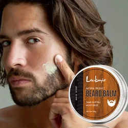 Natural Shea Butter Beard Balm Musk Scent Tame Soften Moisturize Conditions Thickens Styles Smooth Beard Cream
