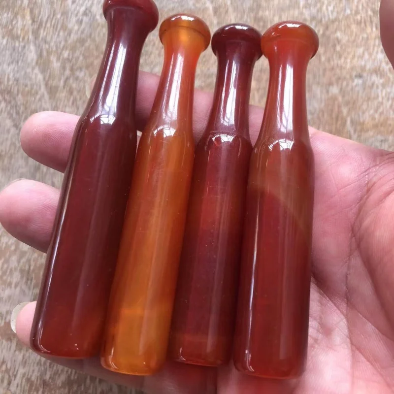 Wholesale Agate Crafts Red Agate Long Cigarette Holder Tobacco Pipe Straight Agate Cigarette Holder