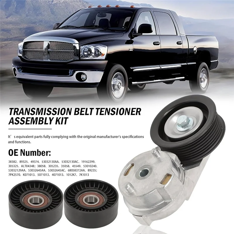 

Комплект шкива натяжителя ремня WO-Drive для Dodge Ram 1500 2500 3500 2003-2008, автомобильные аксессуары