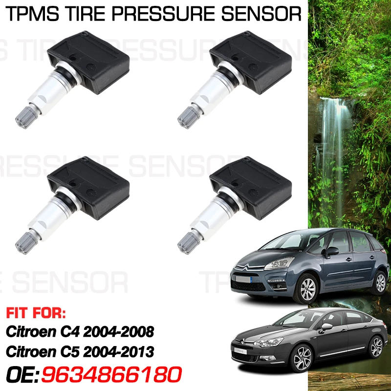 

433MHz For Citroen C4 2004-2008 2006 Citroen C5 2004-2013 2012 Tire Pressure Monitoring Sensor System 9634866180 51750439 543093