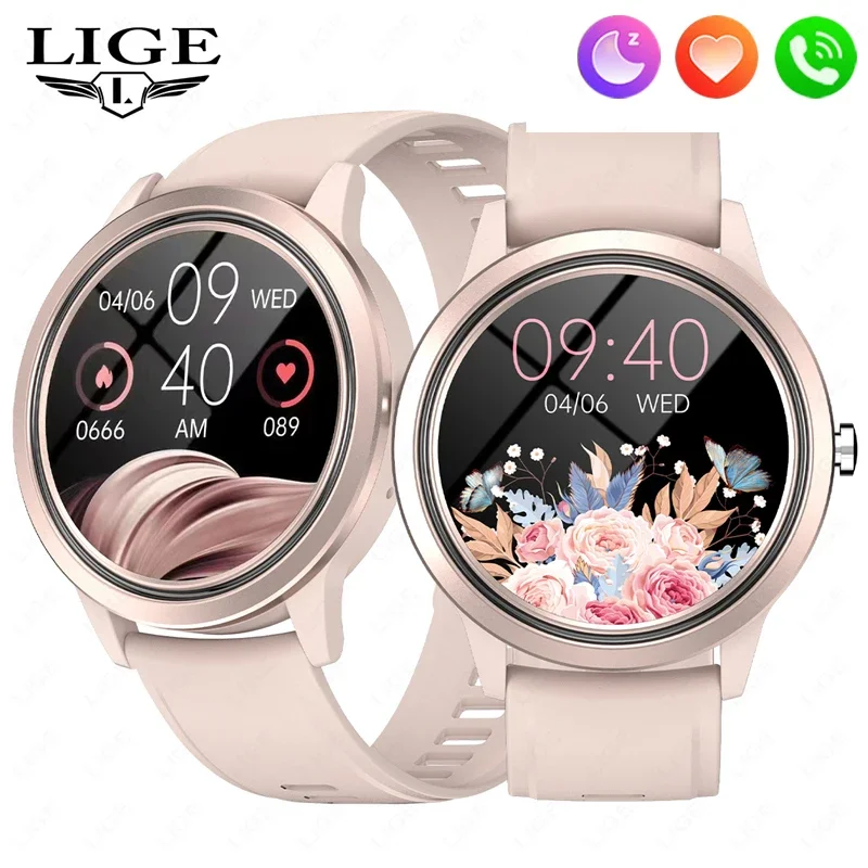 

LIGE Women's Smart Watch 1.32-inch HD Screen Sports Waterproof Smartwatch with Multi-Sports Modes Suitable for iOS Android Phone