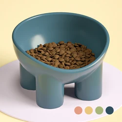 Dog Cat Bowl Elevated High Foot Small Dog Bowl Neck Protector Pet Food Water Bowl Anti-tip Pet Feeding Dessert Snack Dish Plate