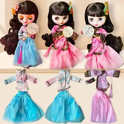 1/6 Blythe Doll Accessories Dress Up 30cm Doll Ancient Costume Skirt Chinese Style Clothes