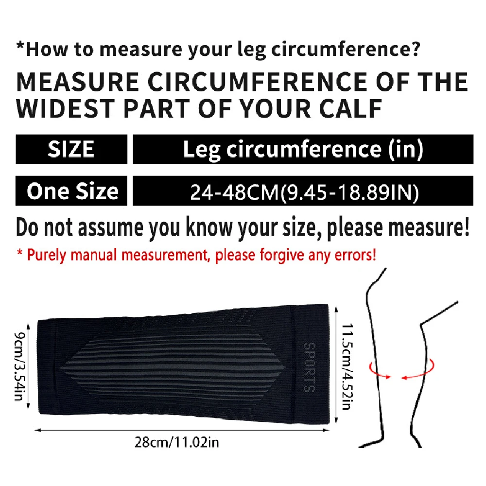 1Pair Calf Compression Sleeves for Men Women - Footless Compression Socks Support for Varicose Veins, Nursing, Pregnancy,Running