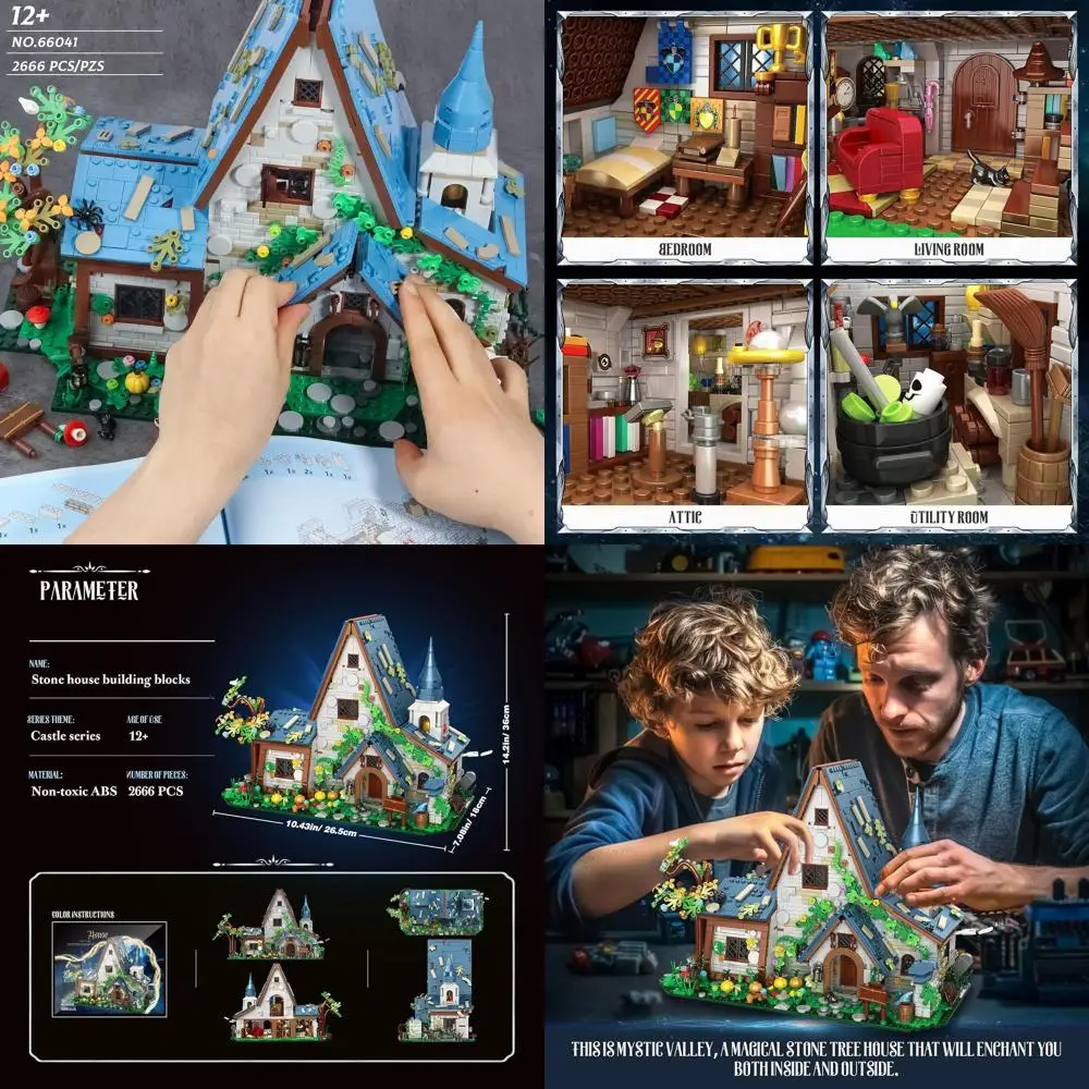 Architectural Building Blocks for Girls 8-12, 2666-Piece House Construction Kit, Ideal Gift for Kids Aged 9+