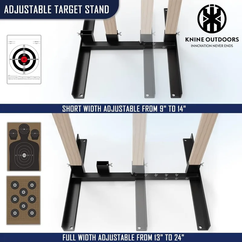 Support de cible de tir pour l'extérieur, support de cible en papier durable avec base réglable stable pour le tir sur papier