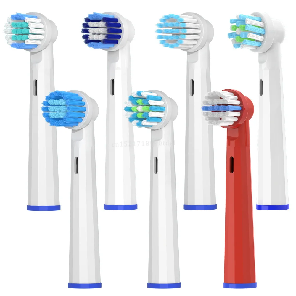 POM cabeças substituição para Oral B 3D, macio-cerdas, 4 cores, 4pcs por conjunto