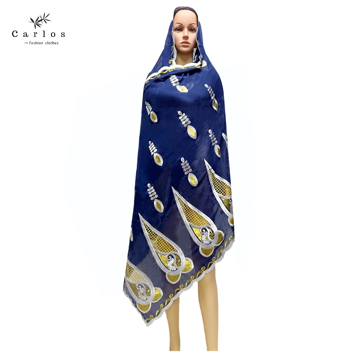 

2022 Latest Hot Sales 100% Cotton Scarf African Women Hijab Scarf Hollow Out Embrodiery Muslim Scarf On Wholesale Price