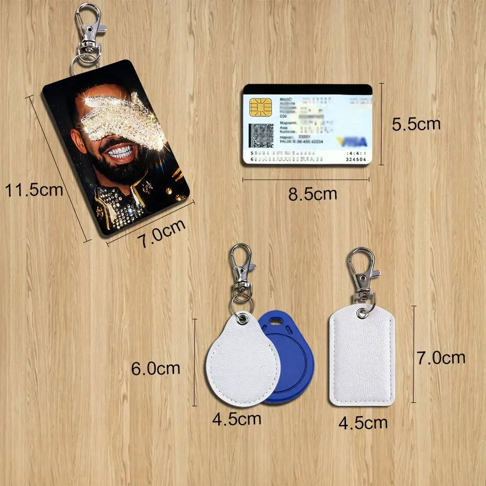 OVO ICEMAN Drake Cartoon Movie Singer Game Anime Leather Card Holder Can Store Access Control ID Card Subway case