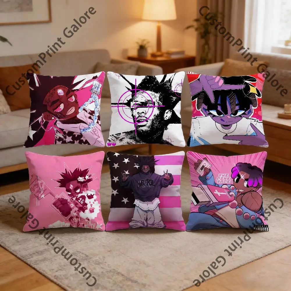 

Lil Uzi Vert HD Print Square Pillow Cover Polyester Lightweight Customizable for Home Office Sofa Decor