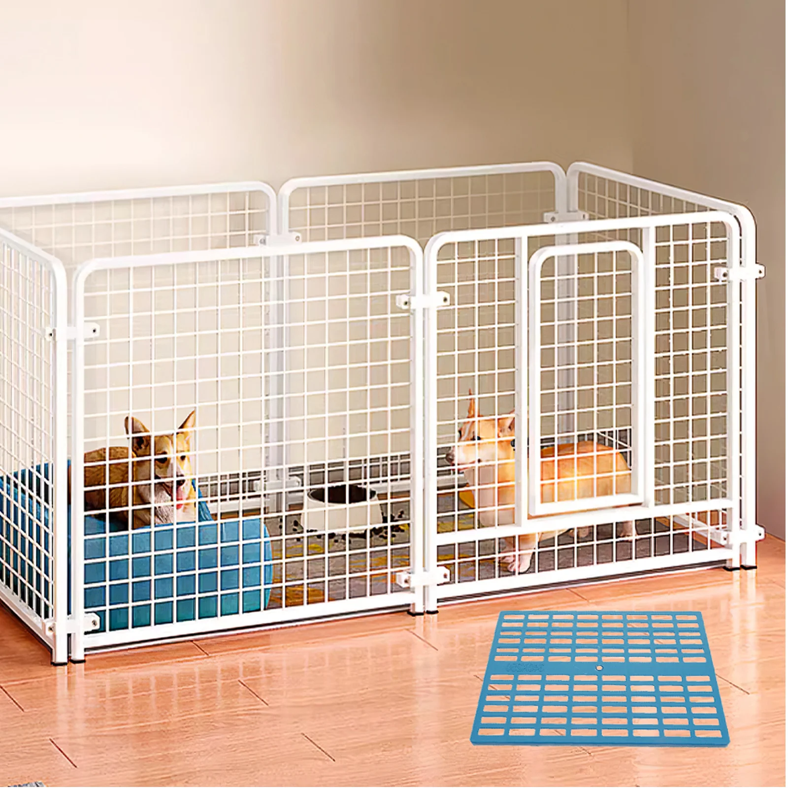 

3pcs Pet Cage Floor Mats For Small Animals Plastic Rabbit Cage Mat Wear-Resistant Bunny Floor Mat Water Drain Hole Reusable