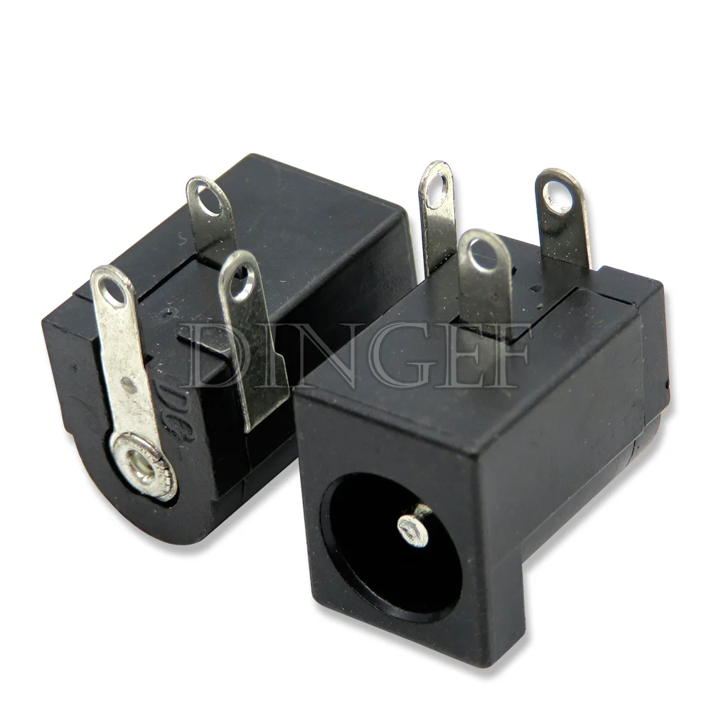 10PCS/lot DC Power Jack Socket Connector 5.5*2.1mm 3.5x1.3 Male Female DC005 DC022 DC099 DC plug socket Nut Panel Mount Adapter