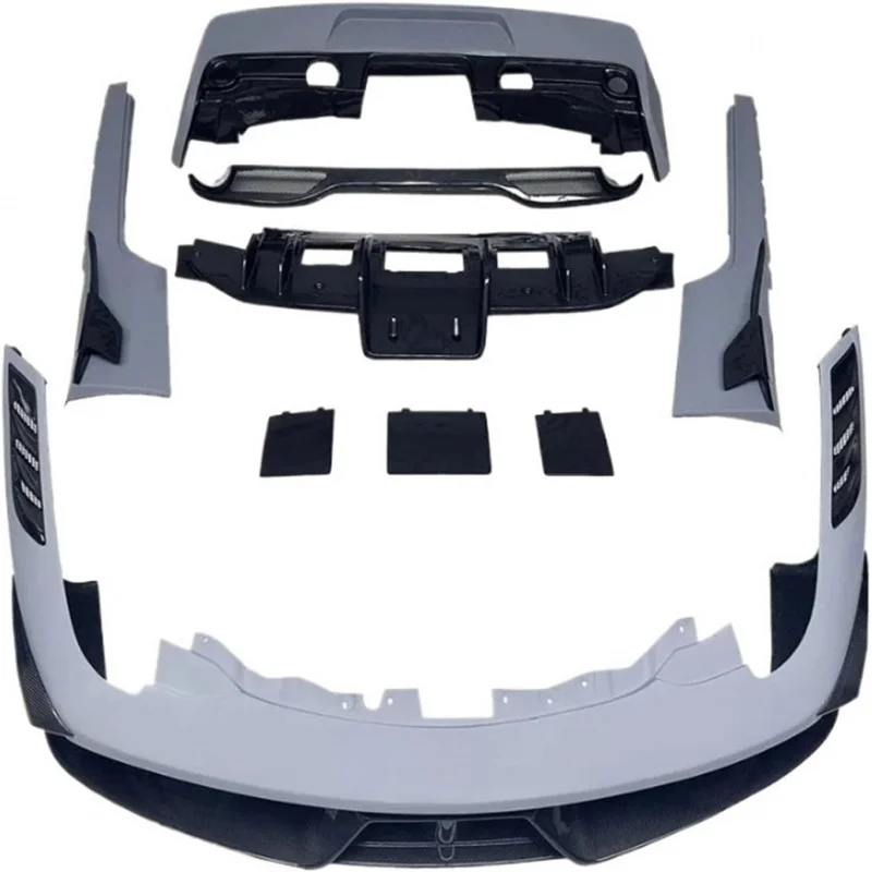 ApplicableCar Rear Compatible Ferrari 458 Aerodynamic Tuning Kit For 458 2011+ Upgrade Front Bumper +Side Skirt