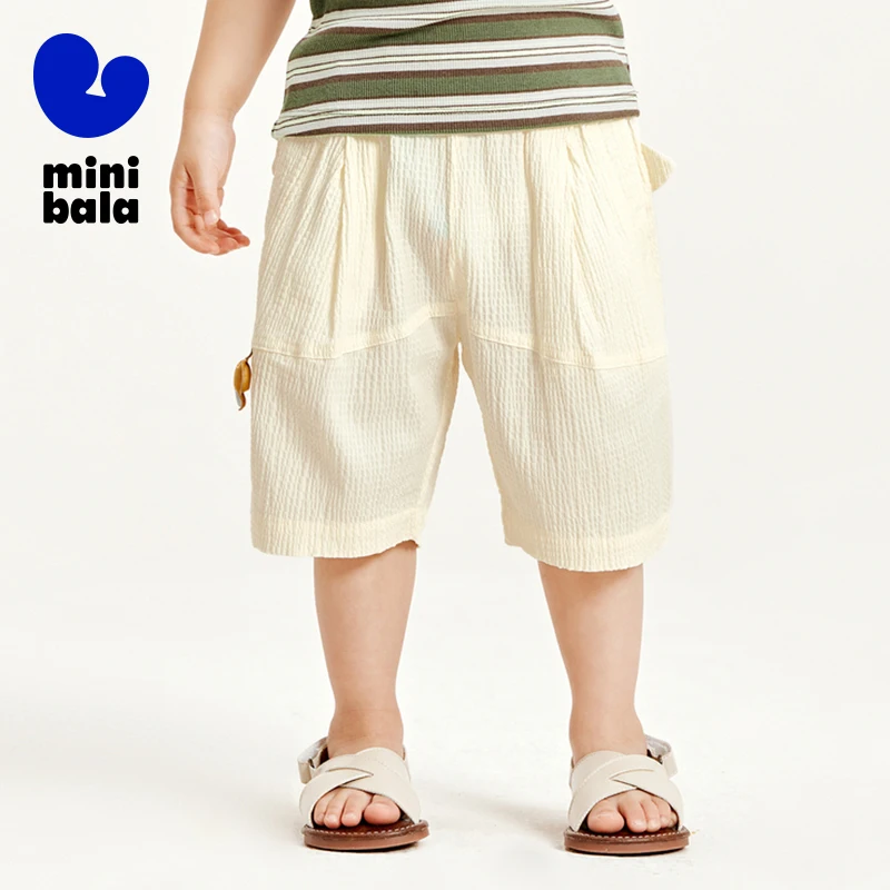 

Mini Bala Capri Pants Unisex Children Summer Soft Elastic Comfortable Breathable Pants