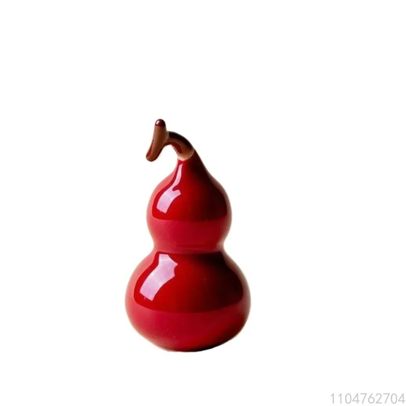 

Милый красочный керамический орнамент в виде тыквы — портативный креативный аксессуар для чая и домашнего животного, культурный и креативный практичный сувенир, небольшой подарок