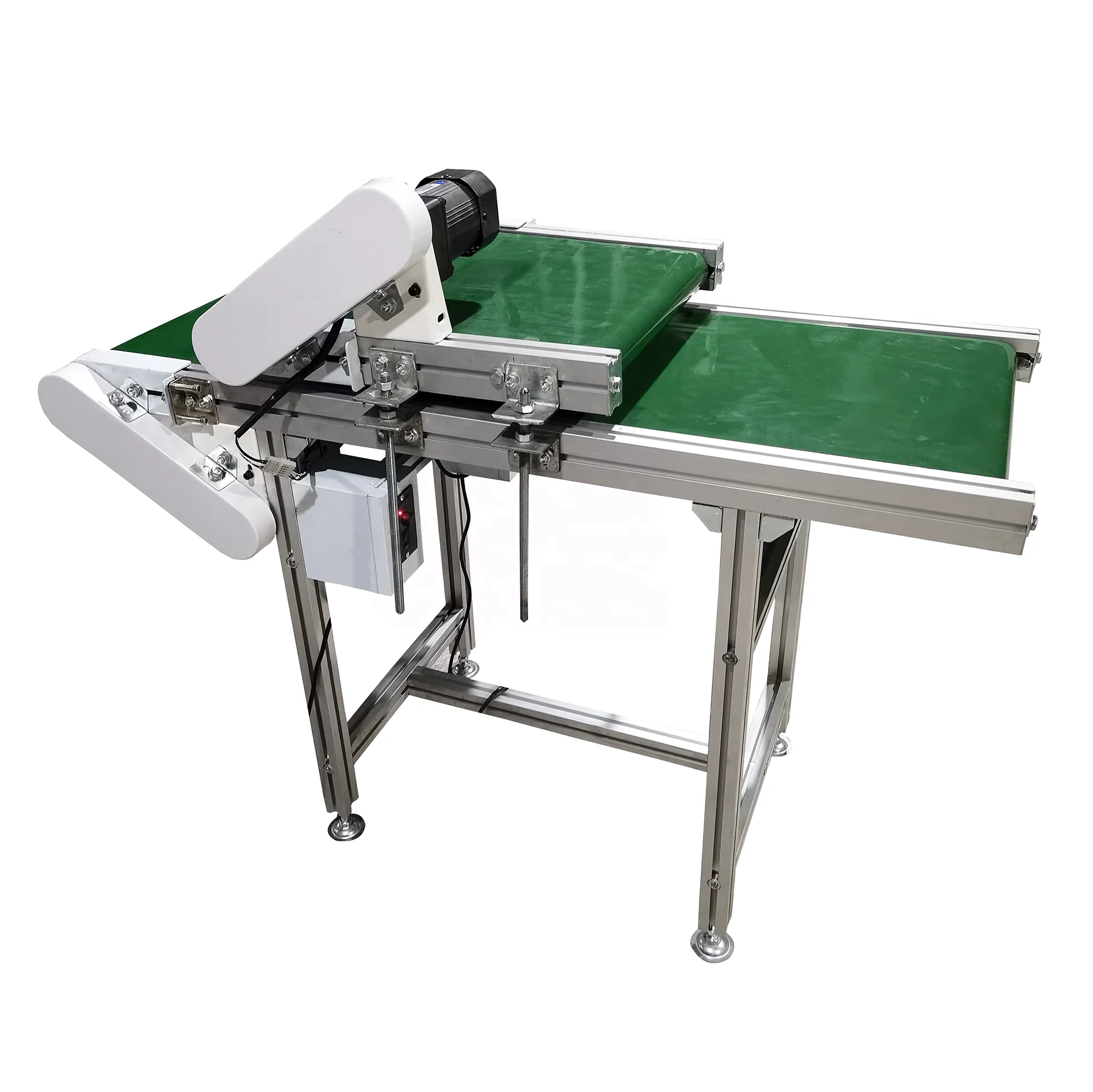 Adjustable Speed Double Layer PVC Conveyor Belt Customizable with Aluminium Frame for Home Use & Food Industry
