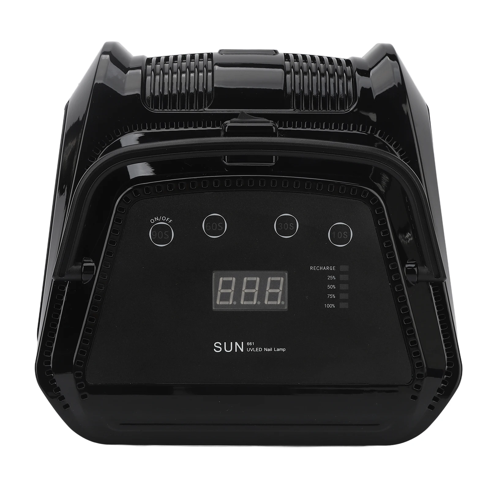 เครื่องเป่าเล็บเจลยูวีแห้งเร็ว36หลอดชิป4จับเวลาแบบชาร์จไฟได้โคมไฟเล็บ LED สีดำ72W