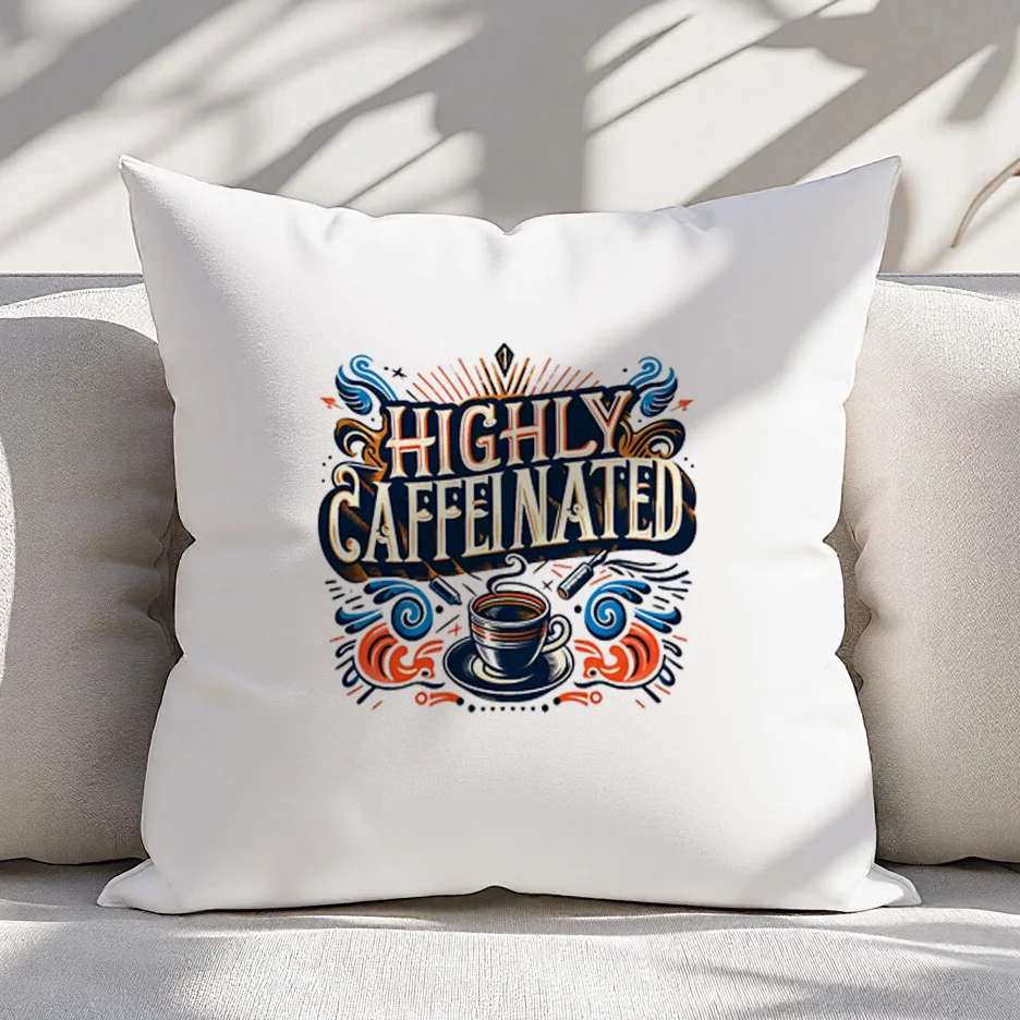 1pc Abstract Beverage-Related Graphic Motif Pillowcase for Home Decoration Cushion Cover Polyester 45x45cm 18x18in