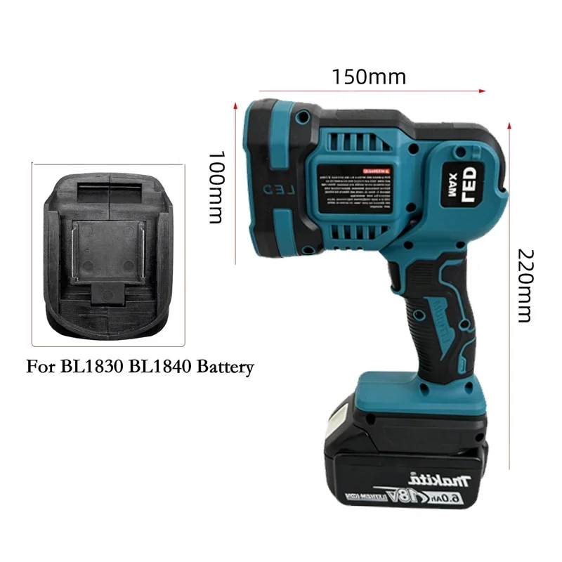 Makita LED Flashlight Cordless Portable Lantern Emergency Lamp Spotlight 3 Mode Outdoor Light Lithium Night Lamp For 18V Battery image 5