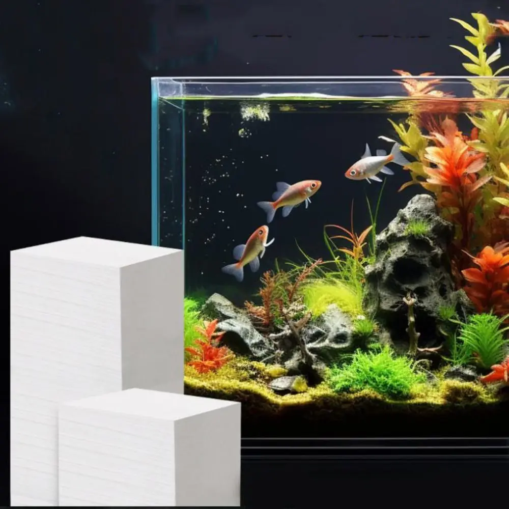 100Pcs Water Purification Aquarium Water Purification Paper De-yellowing Fish Deodorizing Water Polishing Filter Pad