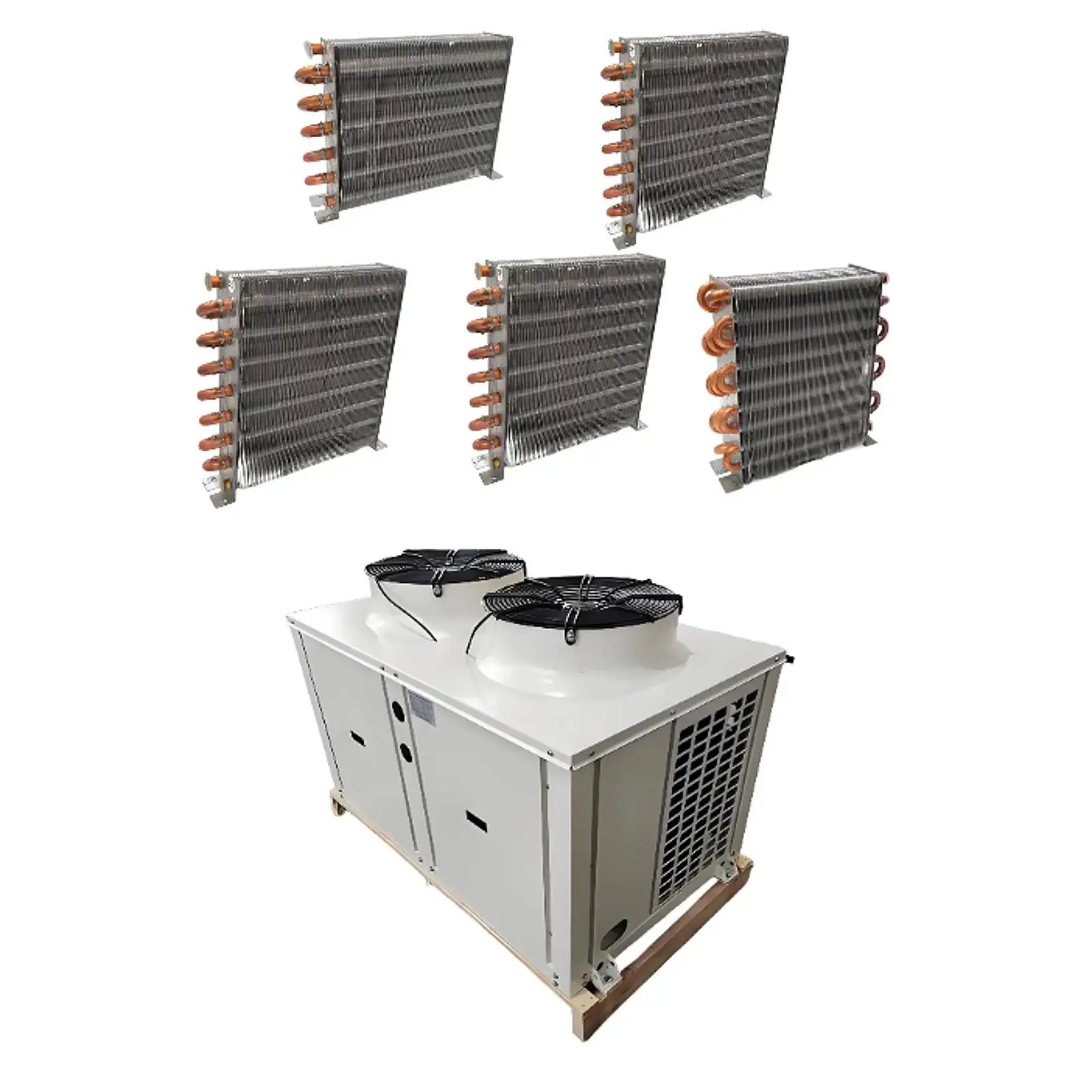 Shellless Refrigerator Condenser Heat Exchanger Easy Install DIY Copper Tube Aluminum Fin Condenser Water Cooling Radiator Parts