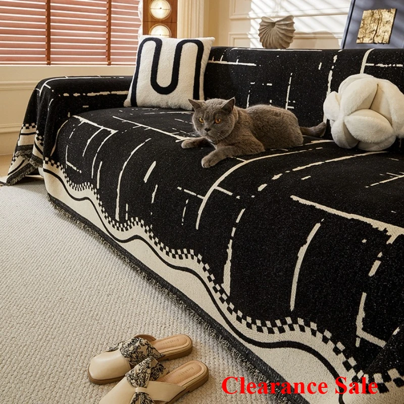 

New Spring and summer foreign trade chenille sofa blanket sofa towel dust cover four seasons anti-cat scratch sofa blanket