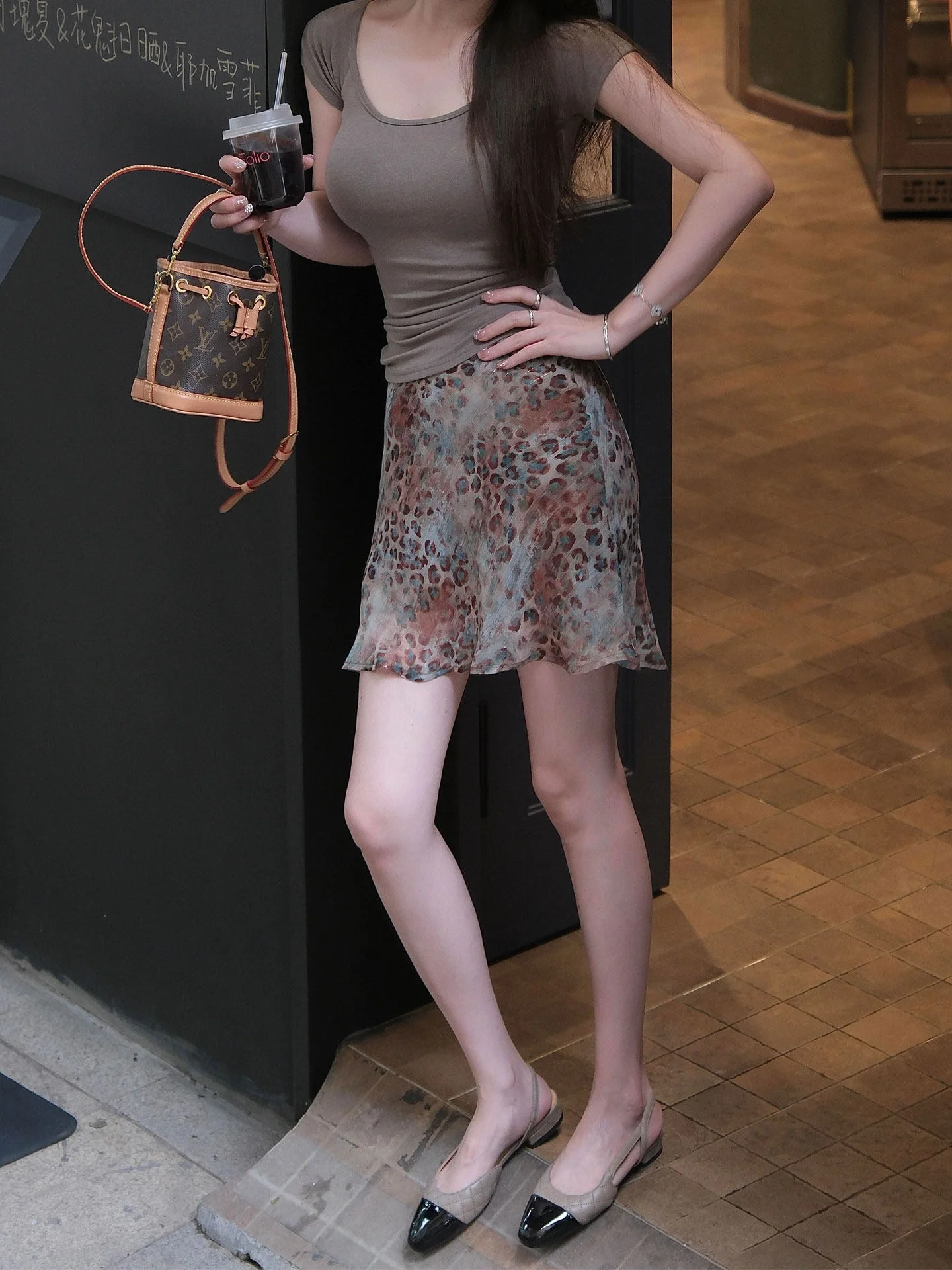 High Waist Leopard Print Slimming Half Skirt for Women Short Fish Tail Skirt Trendy Chic Girl plus Size Autumn Youthful