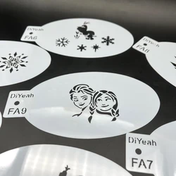 Diyes-plantillas para cara y cuerpo, pintura de nieve, hermana, muñeco de nieve, niña, fiesta de cumpleaños, Niño de dibujos animados