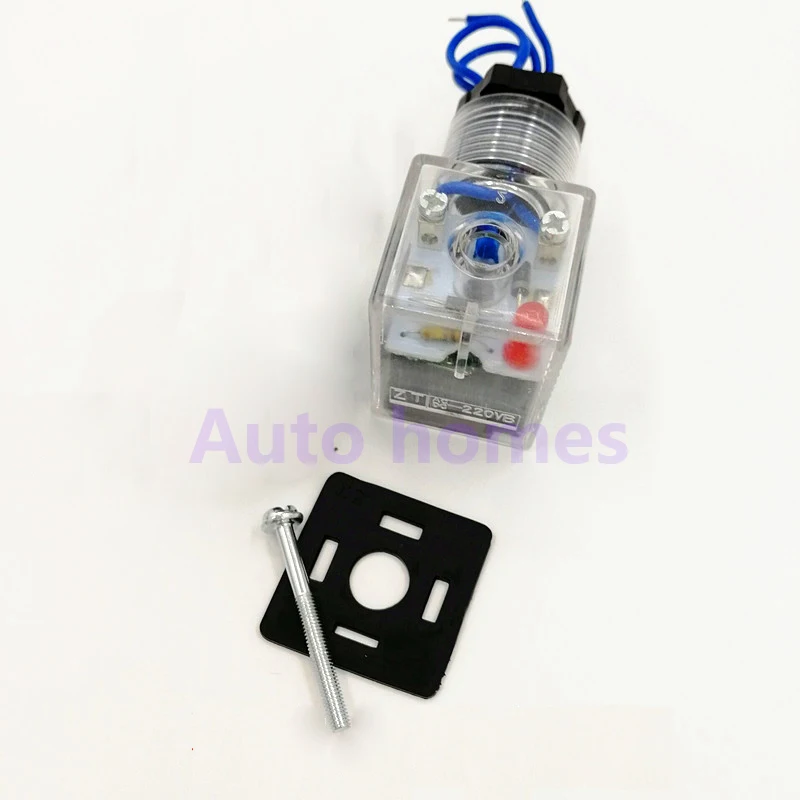 Hydraulic Solenoid coil valve plug Coil with lamp plug Electromagnet Led Indicator AC220V AC110V DC24V DC12V