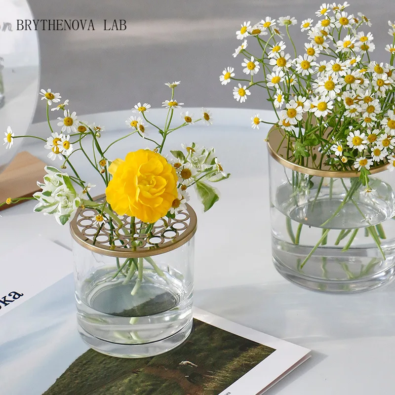 simple flower flower insert glass hydroponic flowerer Qingbar Tea Gong Shop Tabletop Decoration Creative Floral Decoration