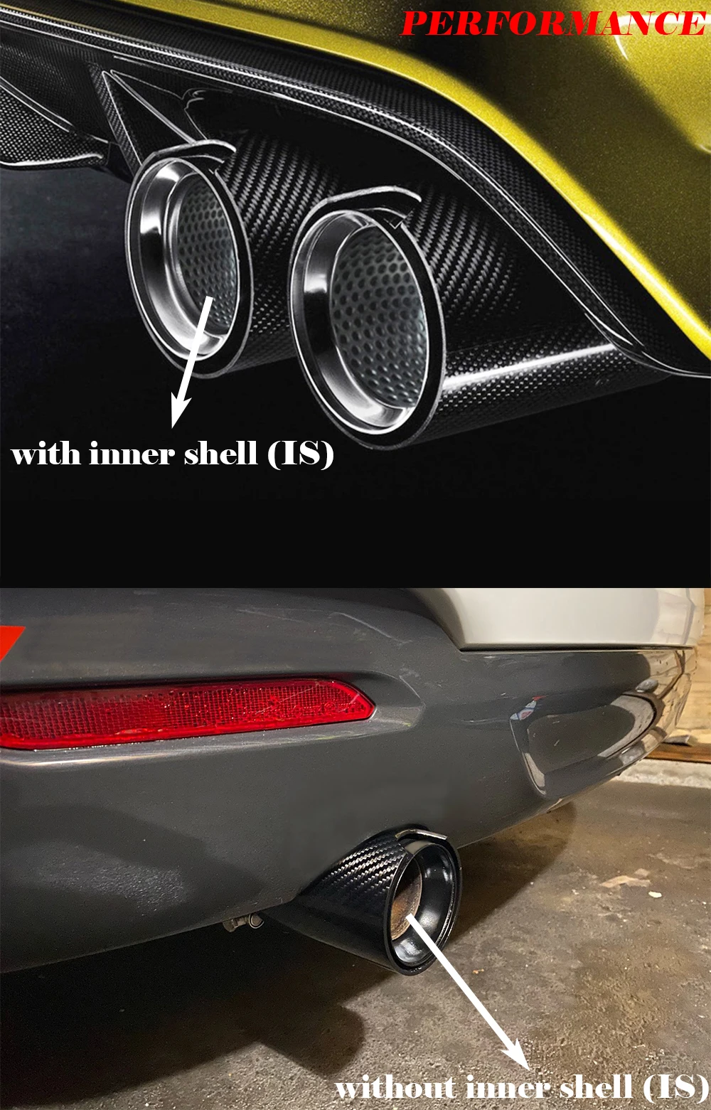 1PC Glossy/Matte Universal Carbon Fiber Car Exhaust Tip Tail Pipe Muffler Silencer Auto Tuning For BMW M 1 2 3 4 5 6 7 8 Series