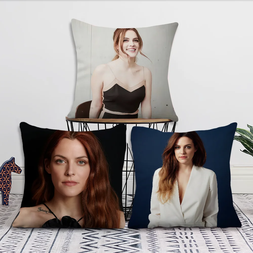 American Actor R-Riley Keough cushion cover For Pillow Printing Sofa Decoration Home Room Coffee Shop Office Nordic Simplicity