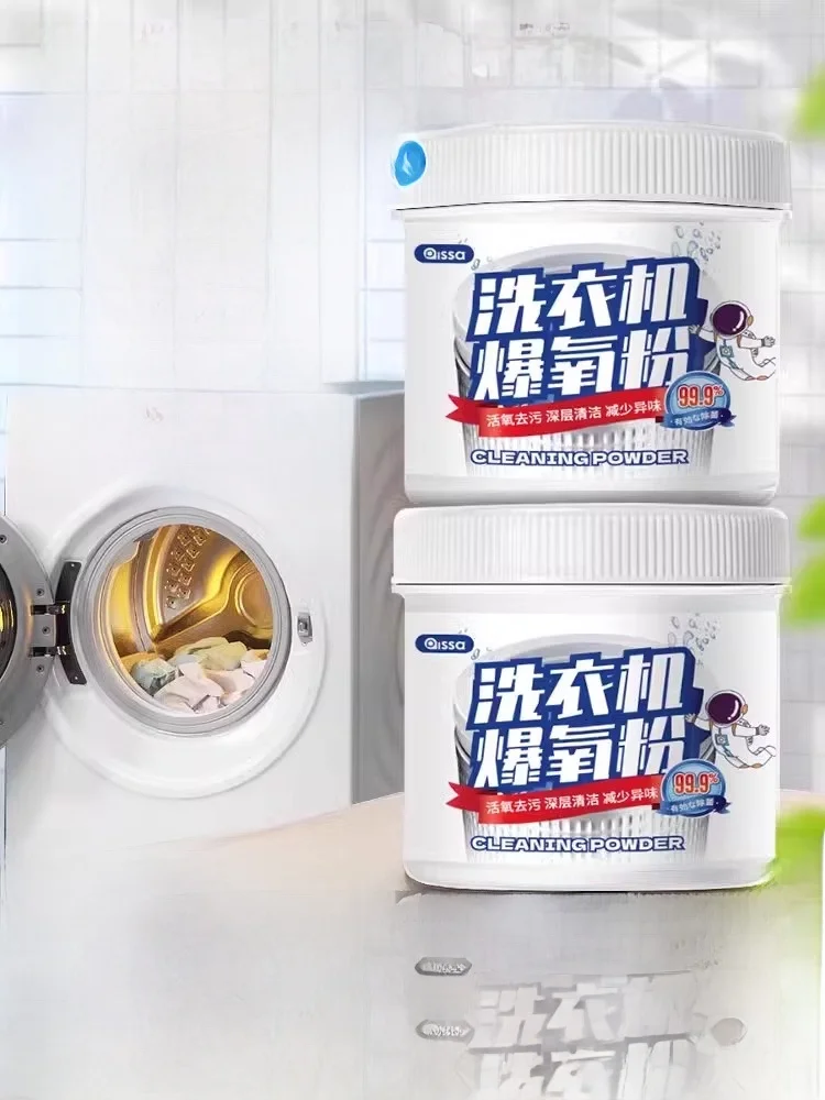 Polvo Limpiador para Lavadora, Desincrustante Potente, Antibacterial, Desinfectante, Protección para Tambor y Rueda, Bolsa de Lavado
