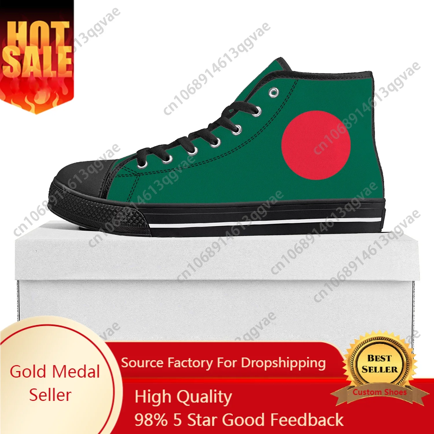 

Bangladesh Flag High Top High Quality Sneakers Mens Womens Teenager Canvas Sneaker Bangladesh Casual Couple Shoes Custom Shoe