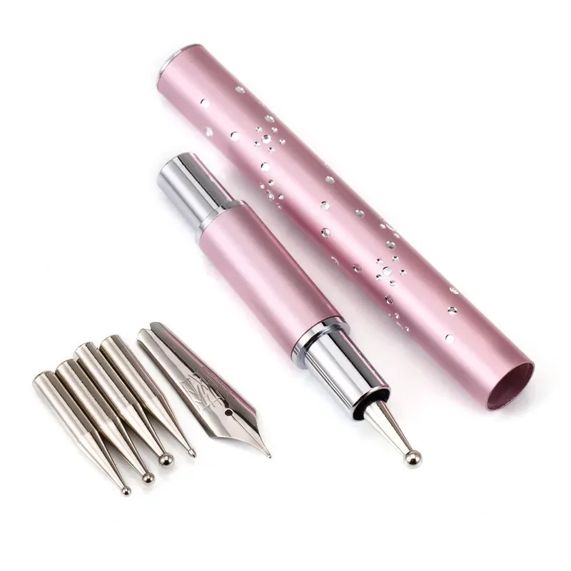 Metal Precision Nail Art Pens Dotting Line Pen Tips for Nails Design Drawing Decoration Set