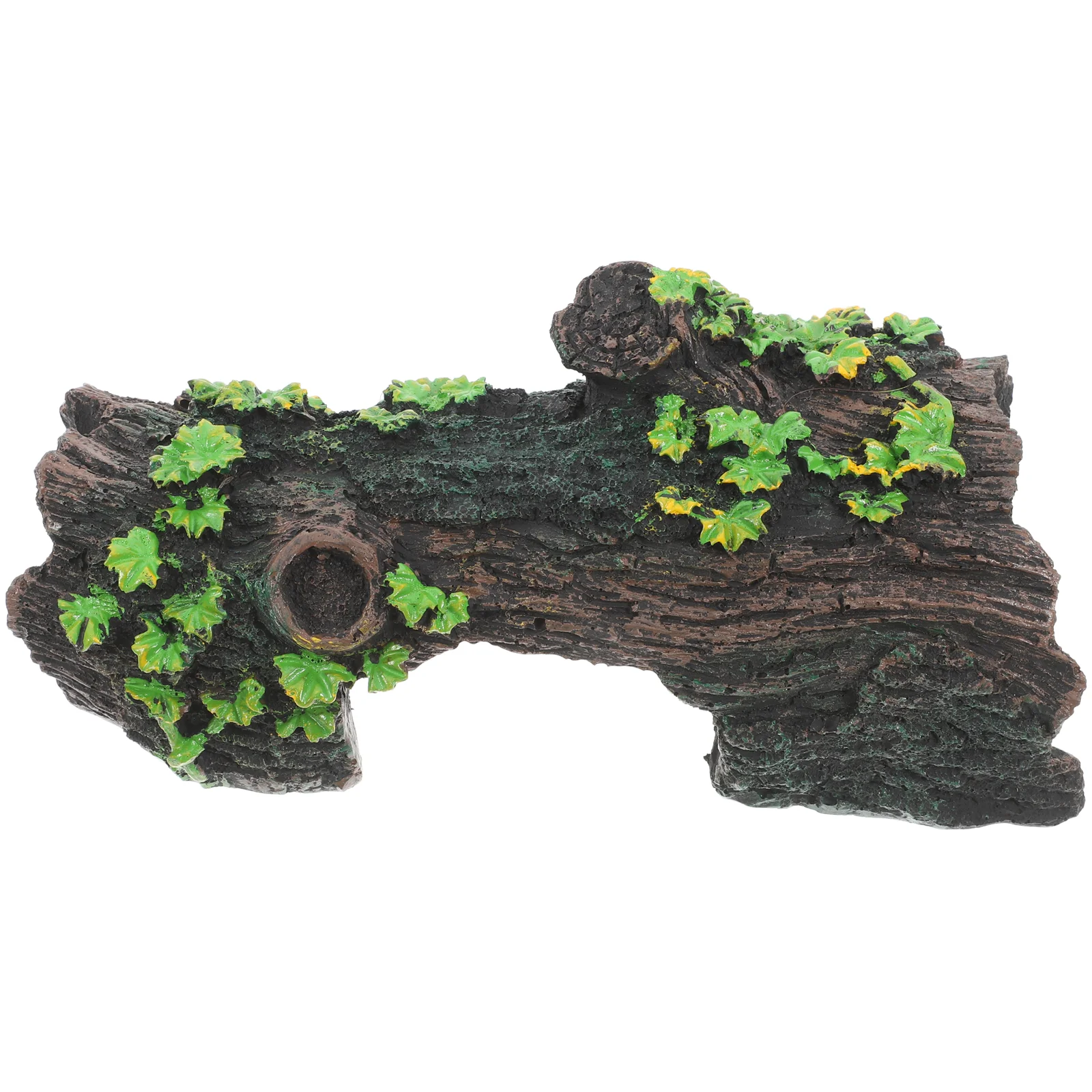 

Tree Hole Shelter Fish Bowl Wood Decor for Reptile Terrariums Resin Tank Decorations