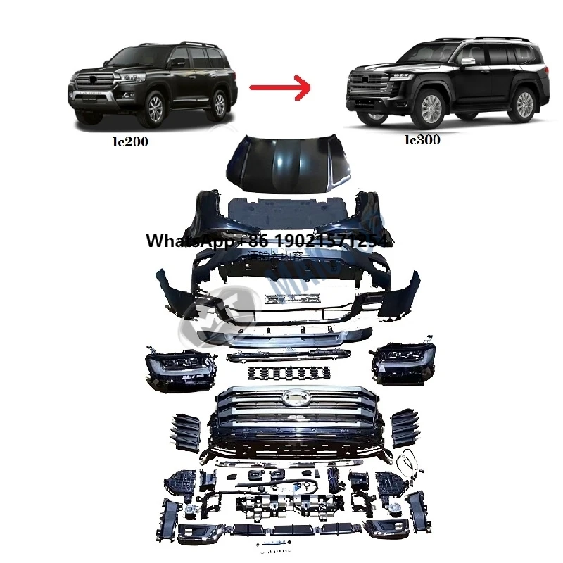 

Maictop Car Accessories Front Bumper Facelift Body Kit for Land Cruiser 200 Lc200 2016 Bodykit Upgrade to Lc300 2022
