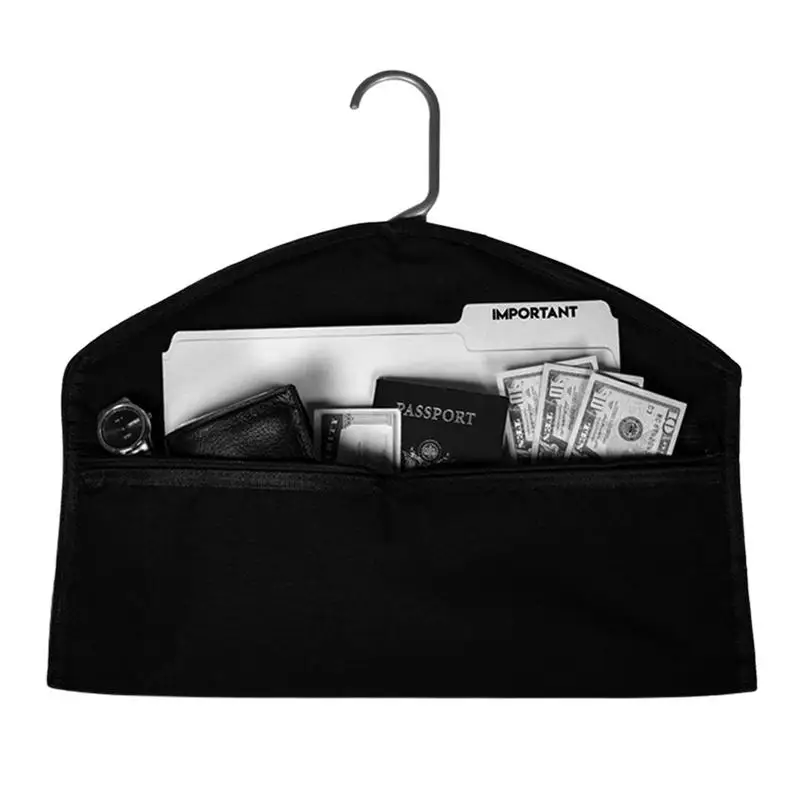 

Hanger Diversion Safe Waterproof And Fireproof Secret Document Holder Zipper Pouch Personal Items Secret Documents Pouch