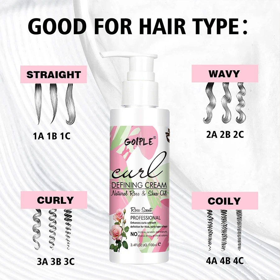 Goiple 100ml Curly Defining Cream for Volumizing Hair Styling Conditioner Repair Beauty Health Products Curl Enhance  Cream