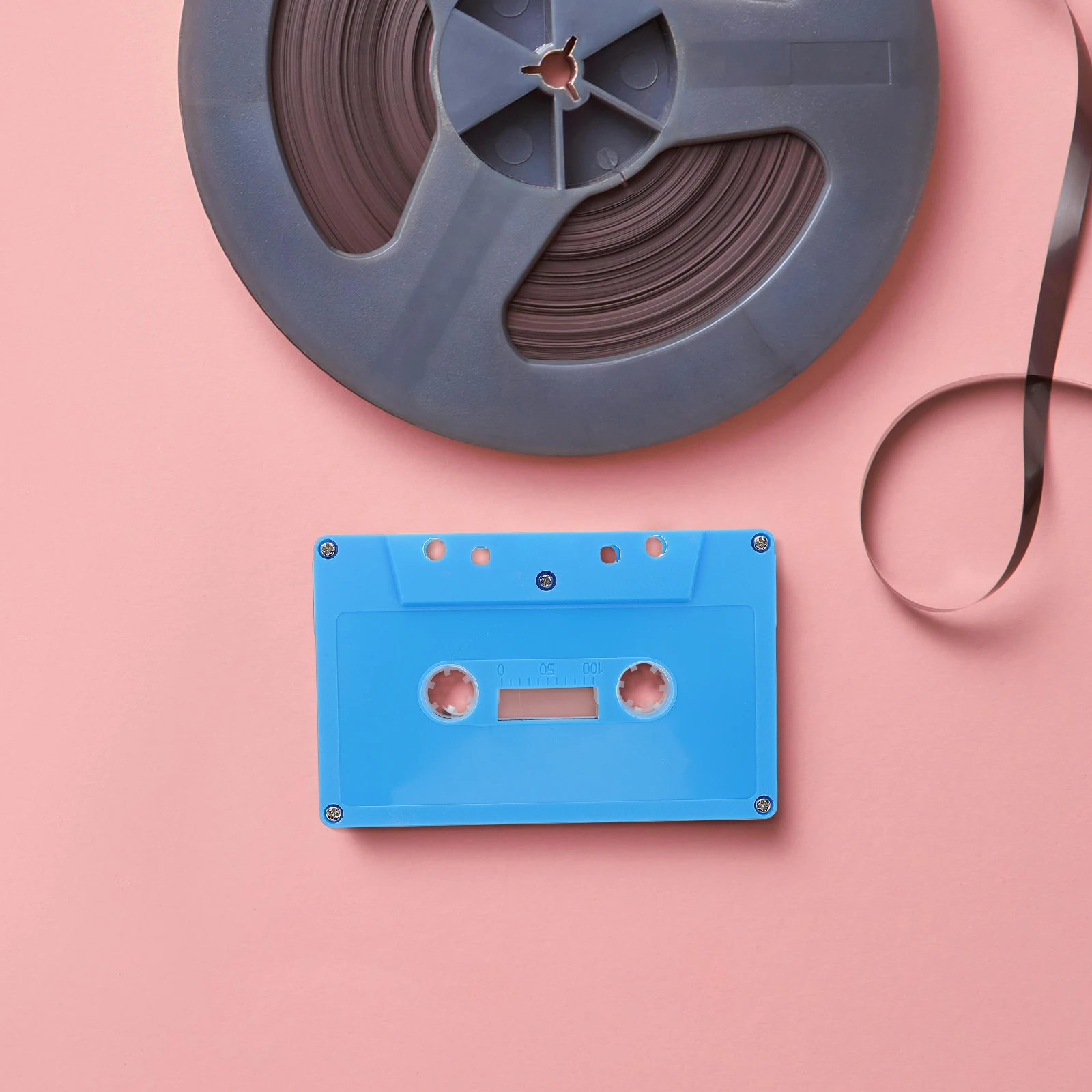 

2 Pcs Vintage Decor Retro Tape Cassette Color Empty Audio Blank Cassettes Sky-blue Tapes