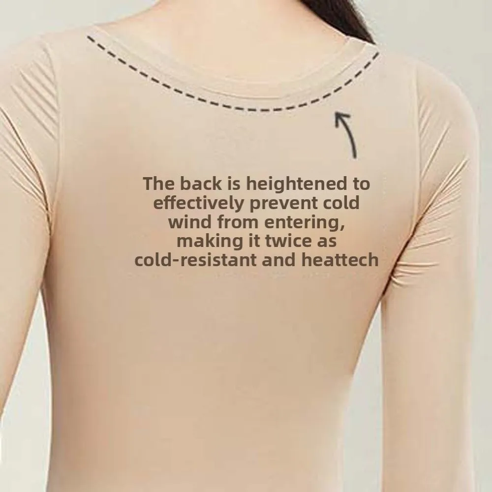 رقيقة جدا النساء الملابس الحرارية بلوزات وسراويل مجموعة الملابس الداخلية الحرارية غير مرئية الملابس الداخلية يشعر التدفئة الدفء السراويل الطويلة سيدة