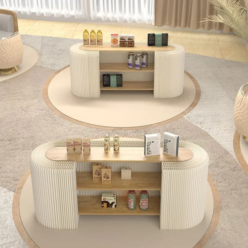 Trendy Beauty Reception Desk Luxury Office Display Reception Desk Modern Nordic Salon Aesthetic Bancone Commercial Furniture